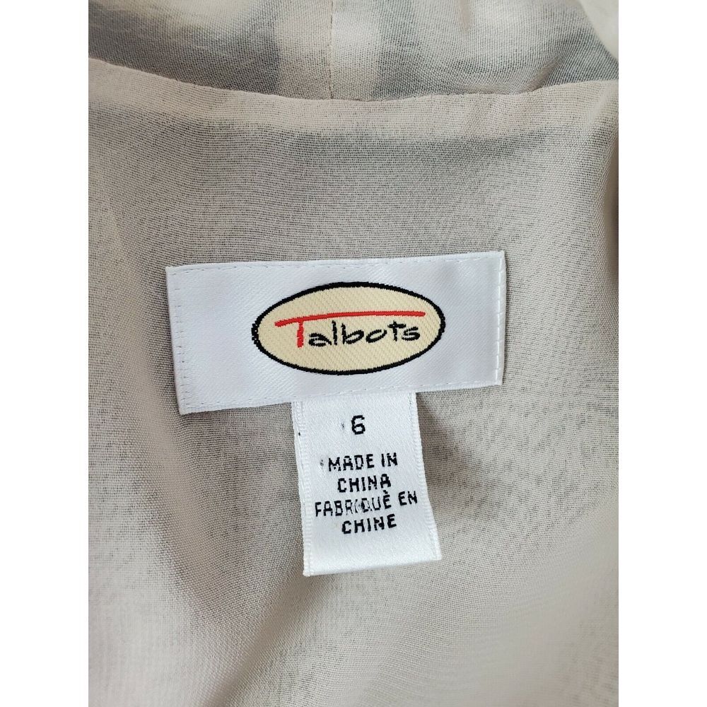 Talbots Women's Button Up Black V-Neck Lace‎ Blouse Top Size 6 - Picture 2 of 7